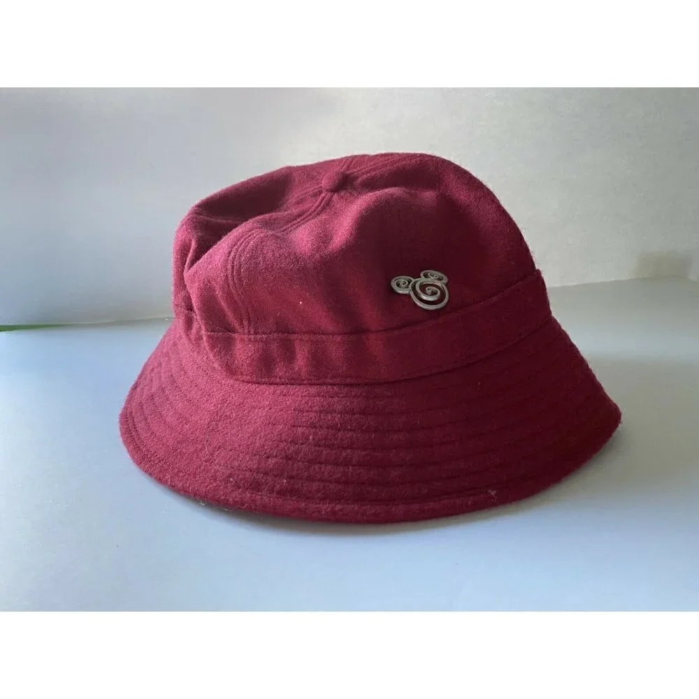 Disney Parks‎ Red Wool  Hat Silver Mickey Mouse